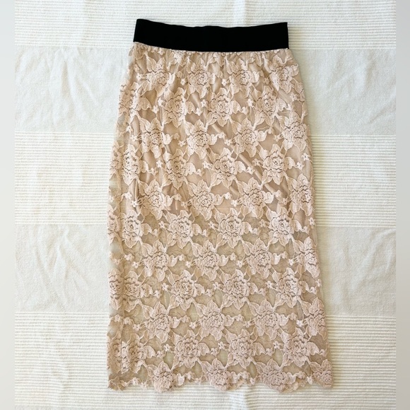 Free People Knit Lace Pencil Skirt - Picture 7 of 11